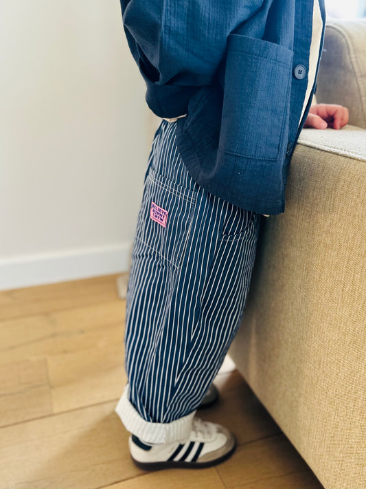 George stripe pants - navy