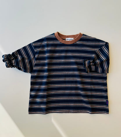 Candy cane stripe tee - navy