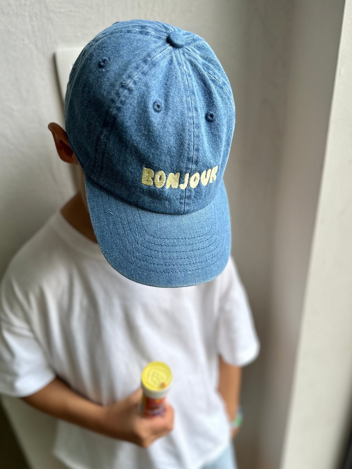 Atelier pomme bonjour denim cap