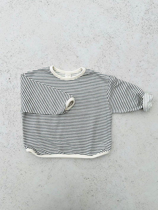 Bangbang stripe sweater - charcoal