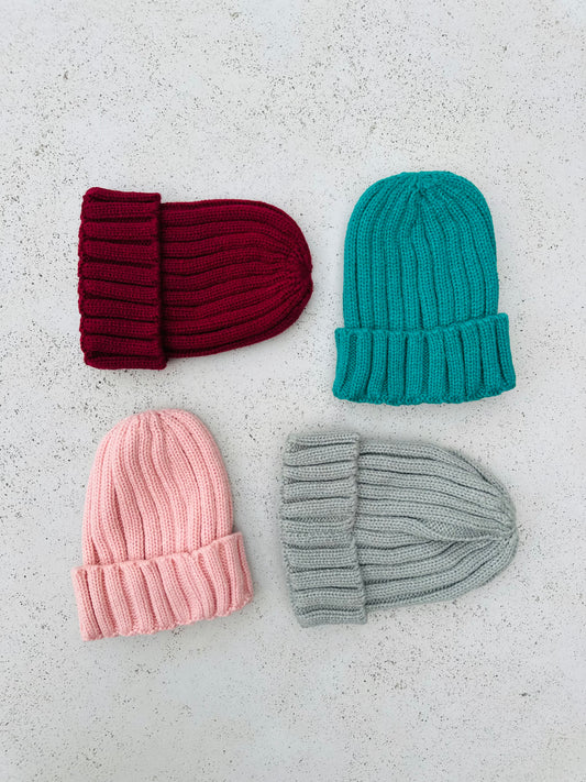 Knit rib beanie - different colors