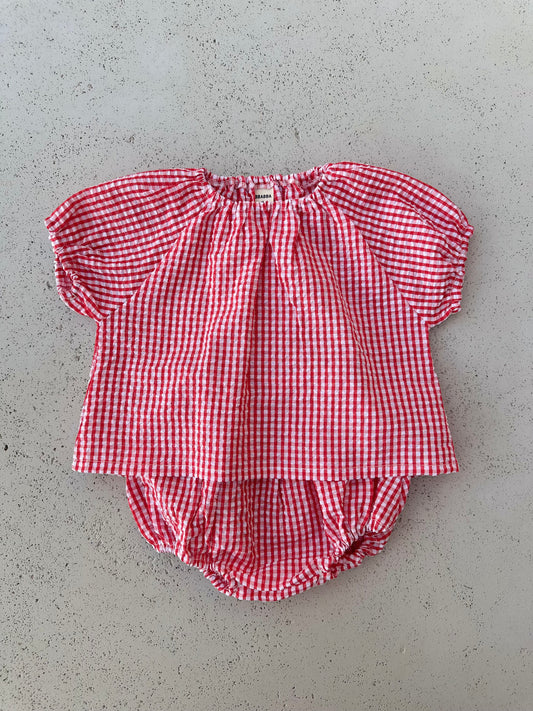 Bebe fruits check set - red