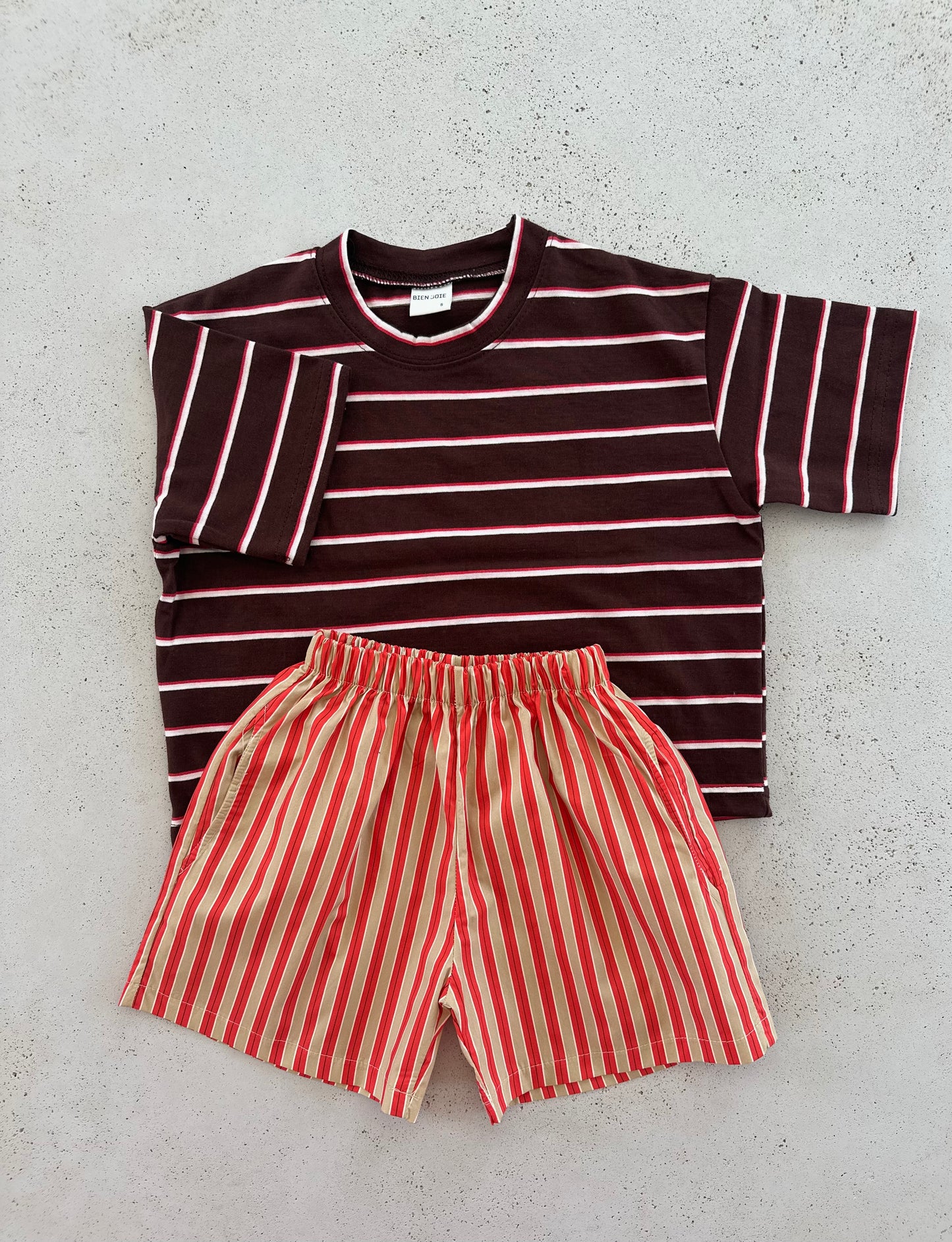 Baro stripe tee - brown