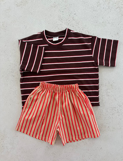 Baro stripe tee - brown