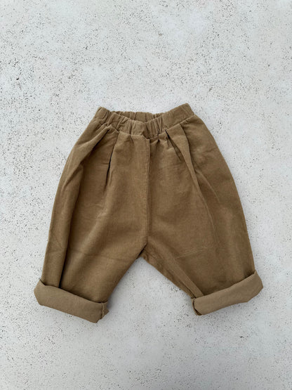 Finger rib pants - camel