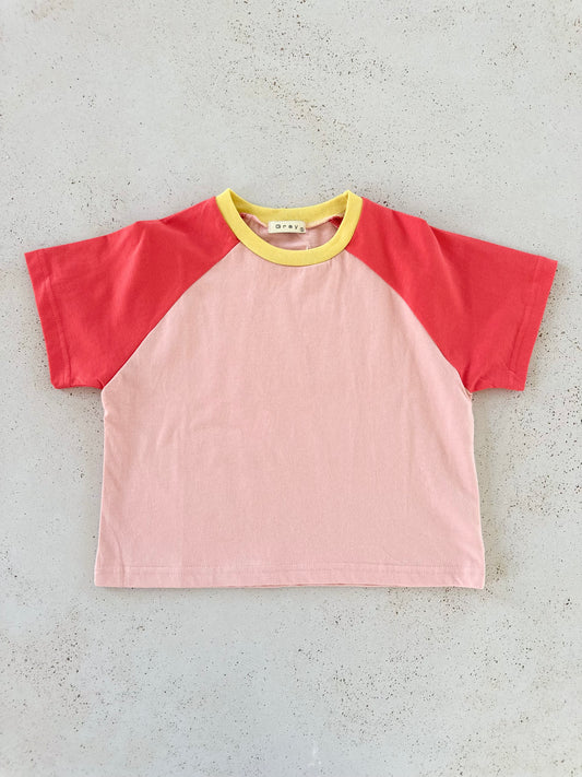 Mellow raglan tee - pink