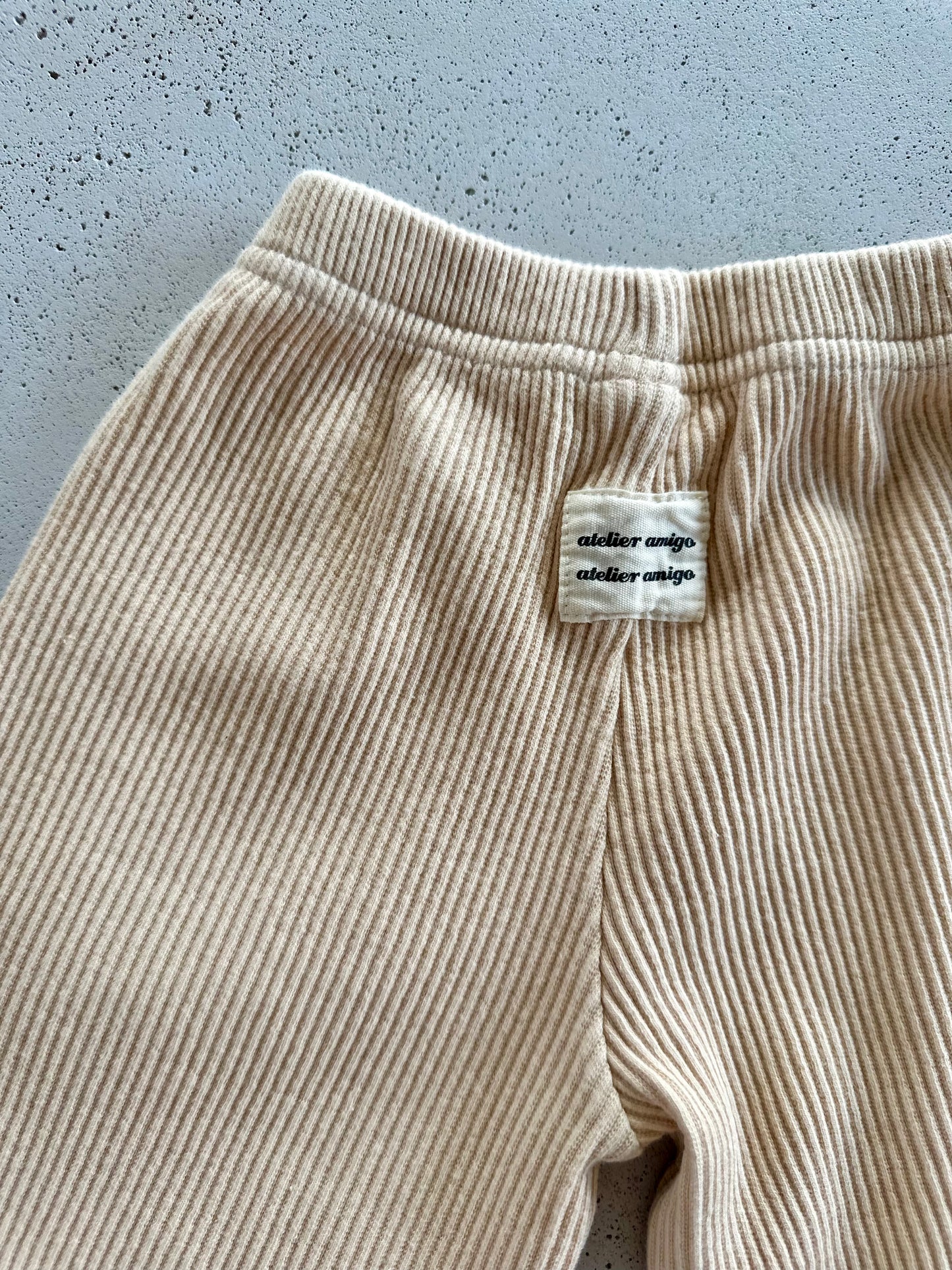 Chewy waffle pants - beige