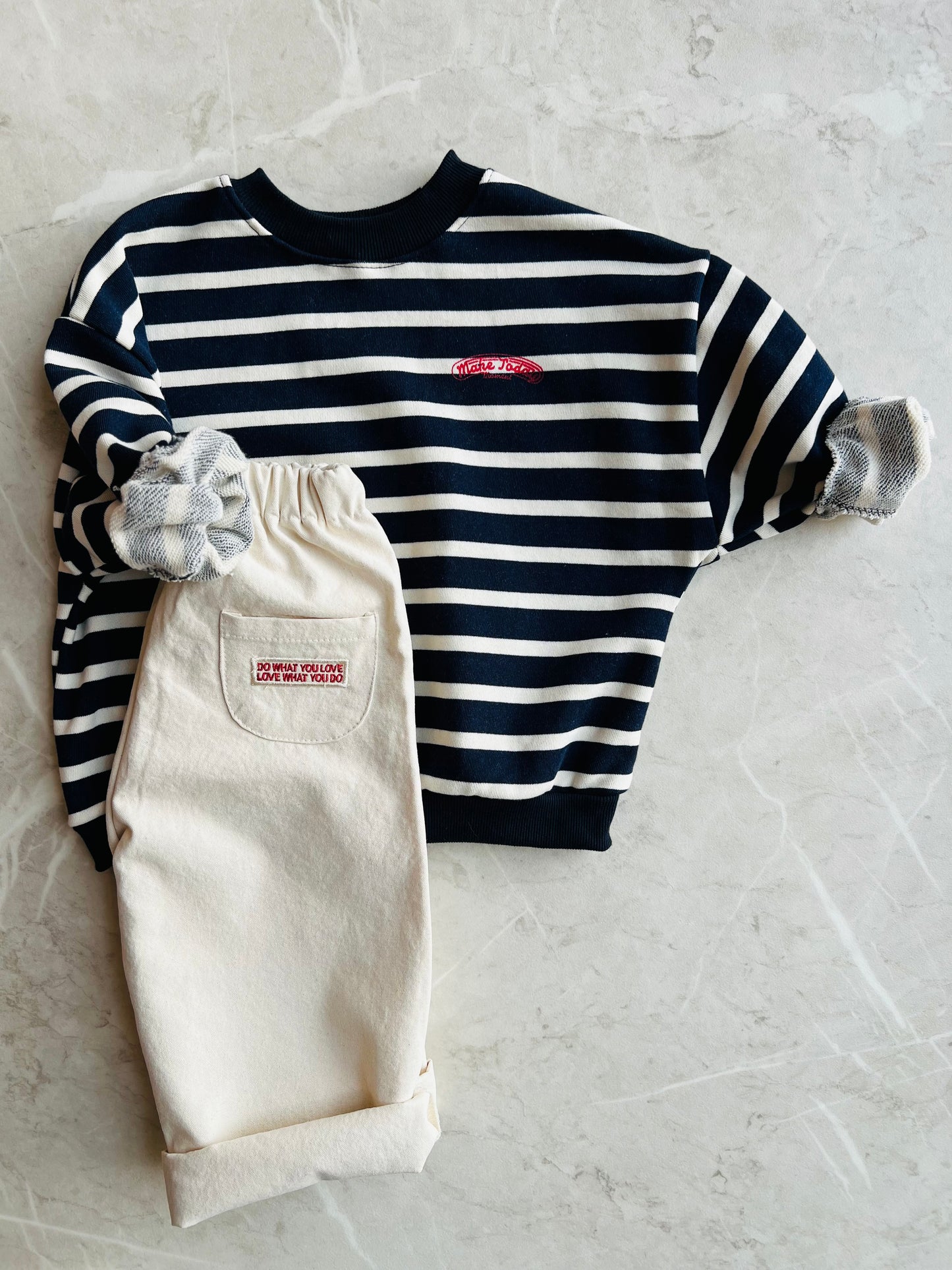 Marine stripe sweater - navy