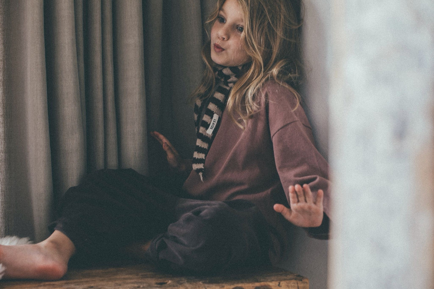 Comfy thick stitch tee - burgundy