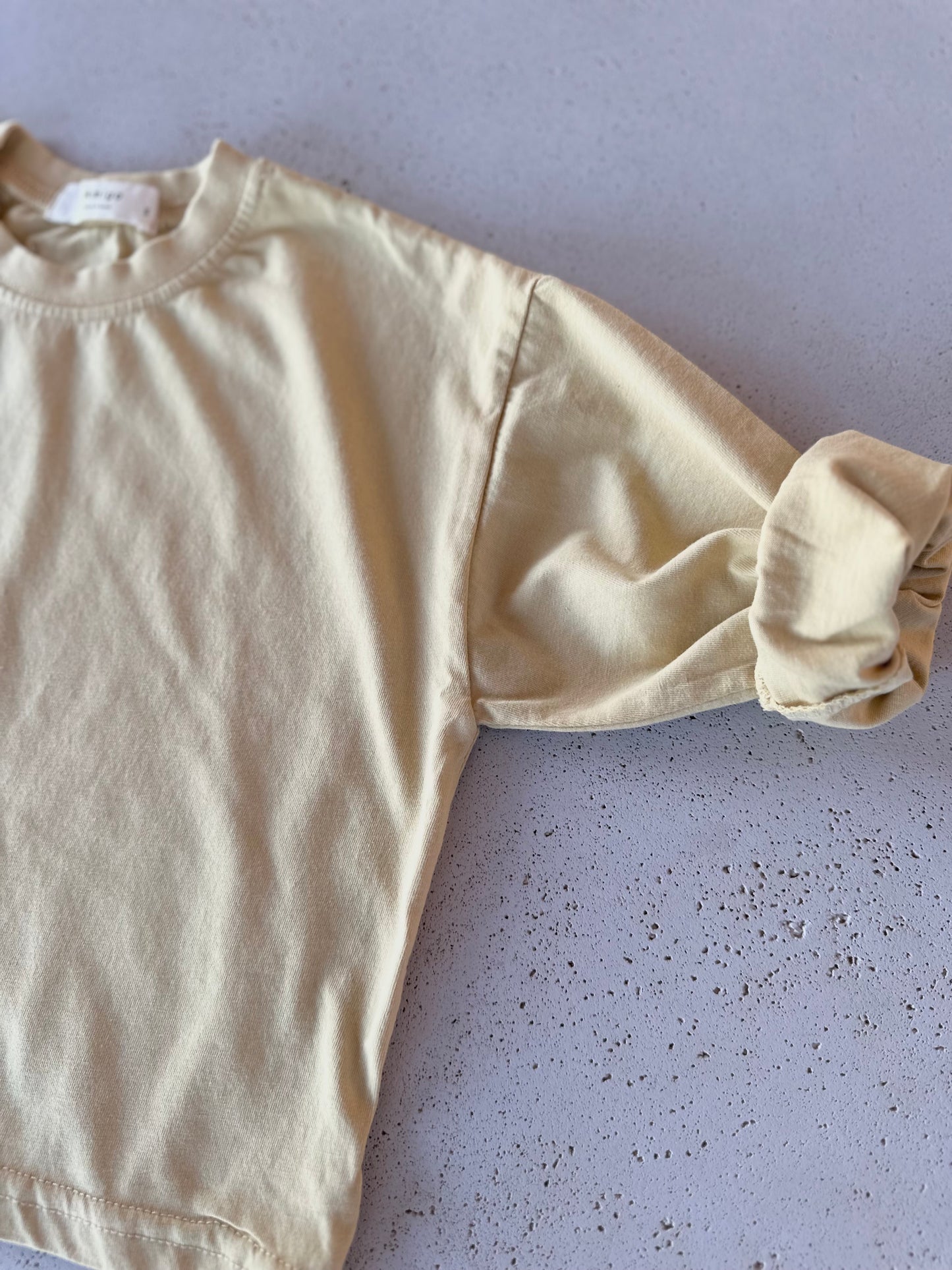 Amigo longsleeve boxy tee - butter