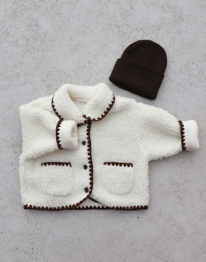 Bebe mellow fleece jacket - cream