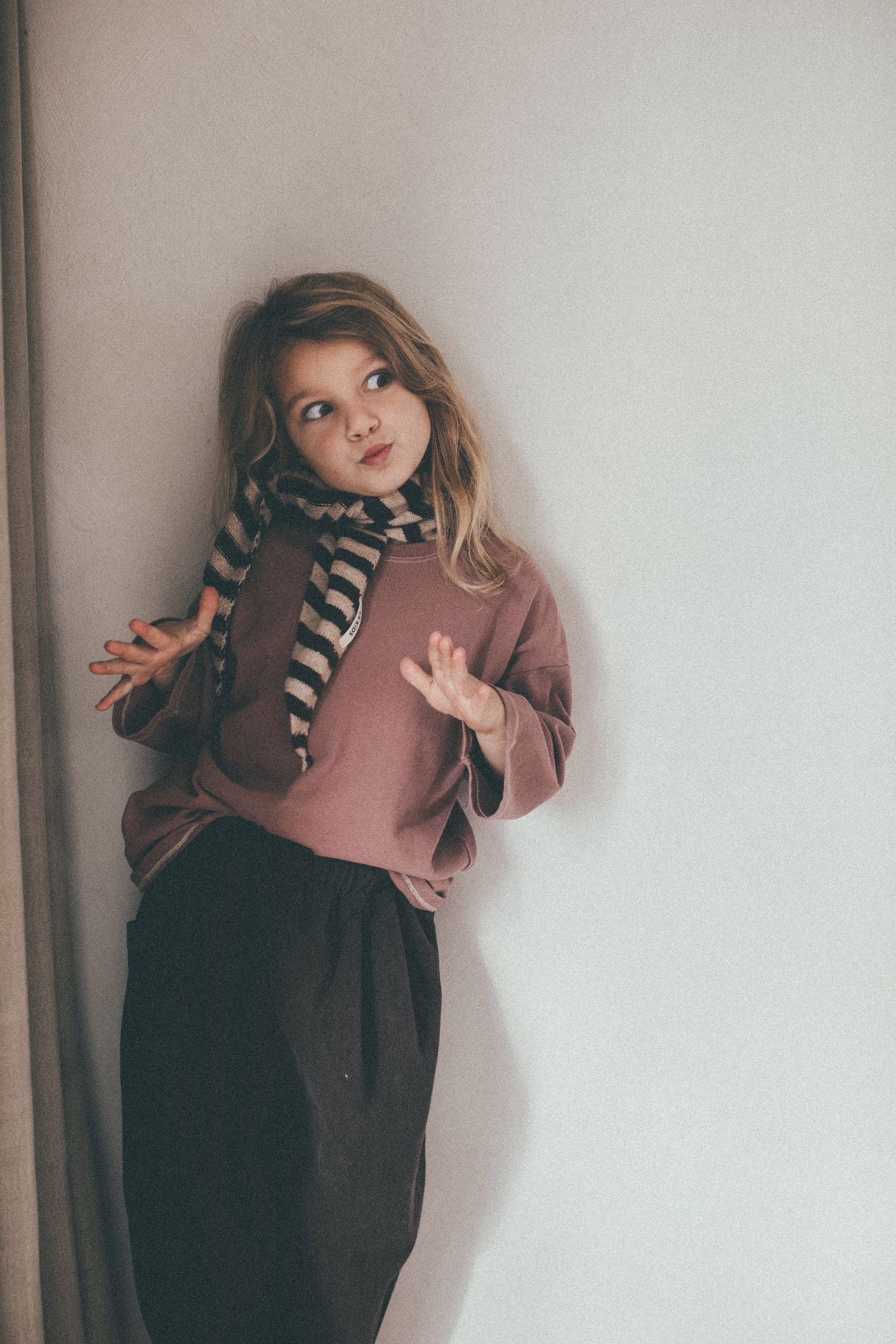 Comfy thick stitch tee - burgundy