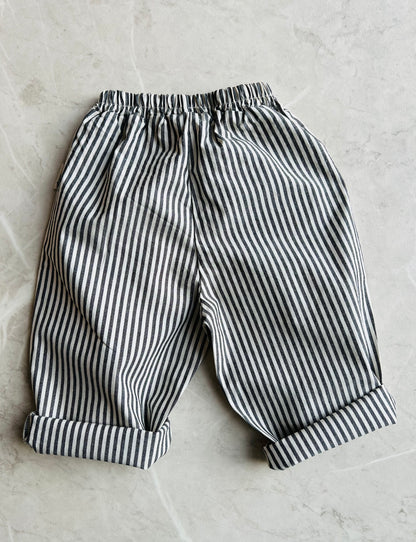 Chino pants - black stripe