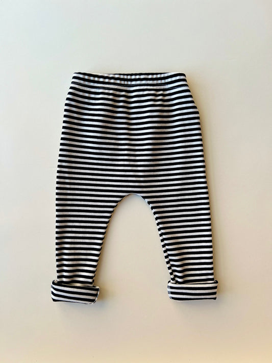 Bebe striped leggings - black