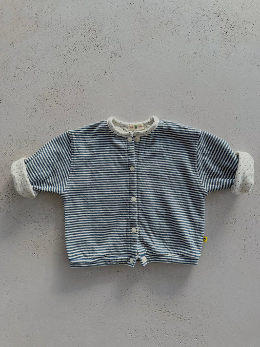 Bebe Lou stripe-dot vest - navy