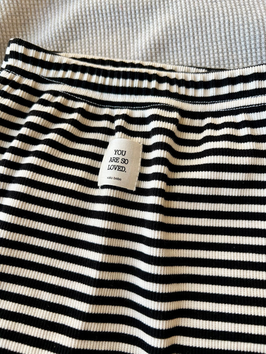 Bebe striped leggings - black