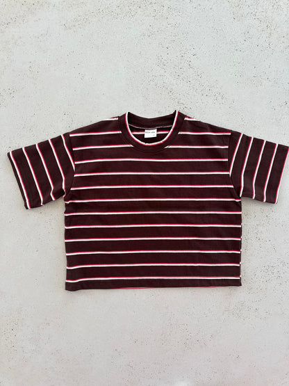 Baro stripe tee - brown