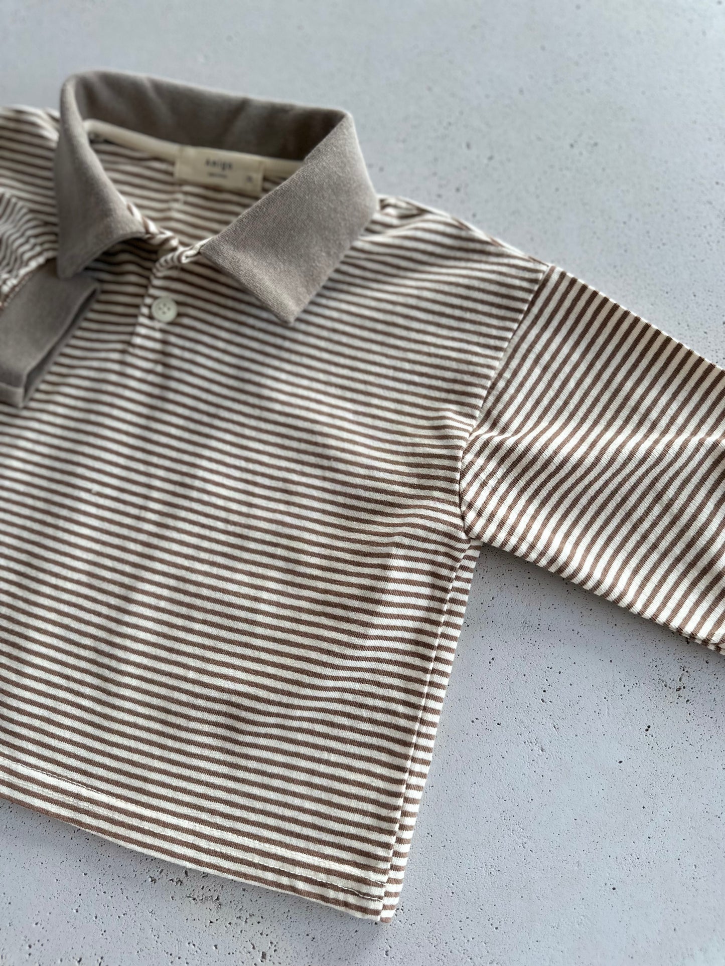 Cult stripe polo - light brown