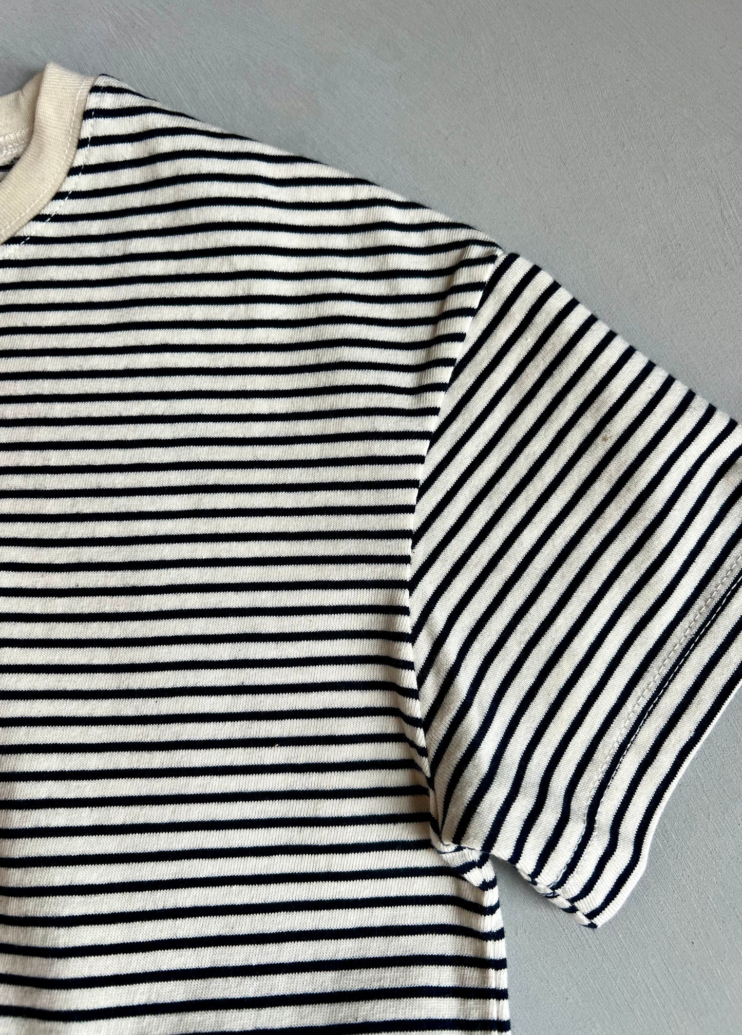 Stripe Tee - Ivory/navy