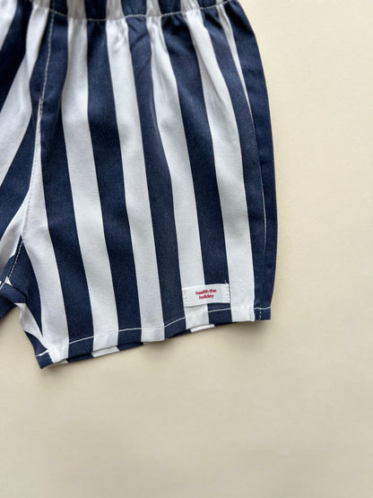 Maurice stripe shorts - Navy