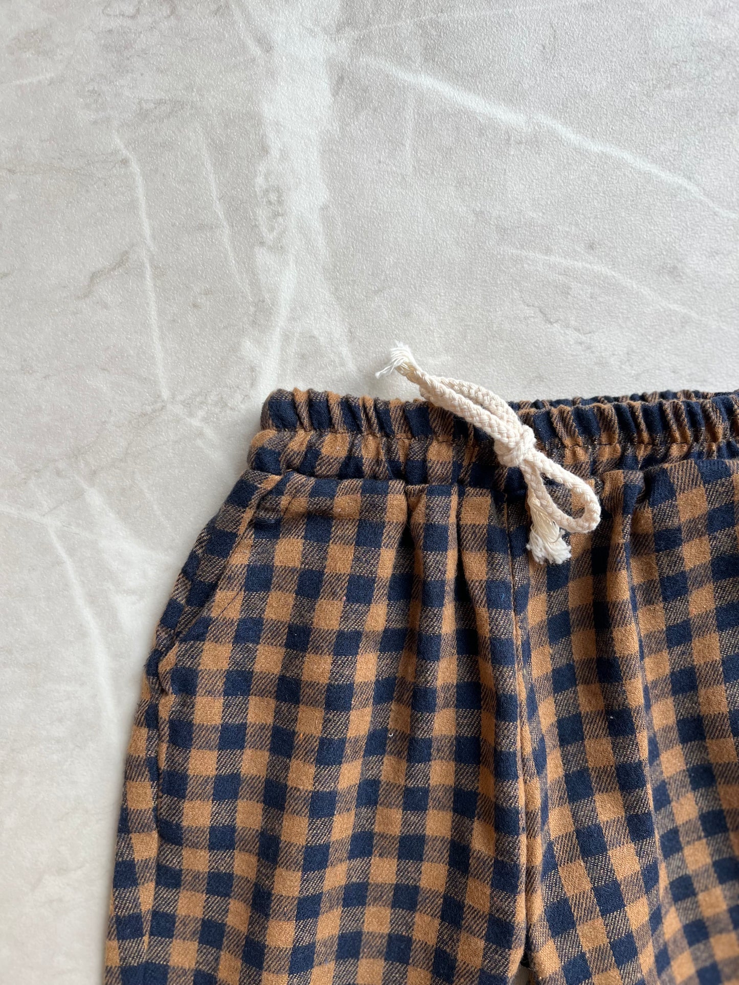 Check Pants - Brown