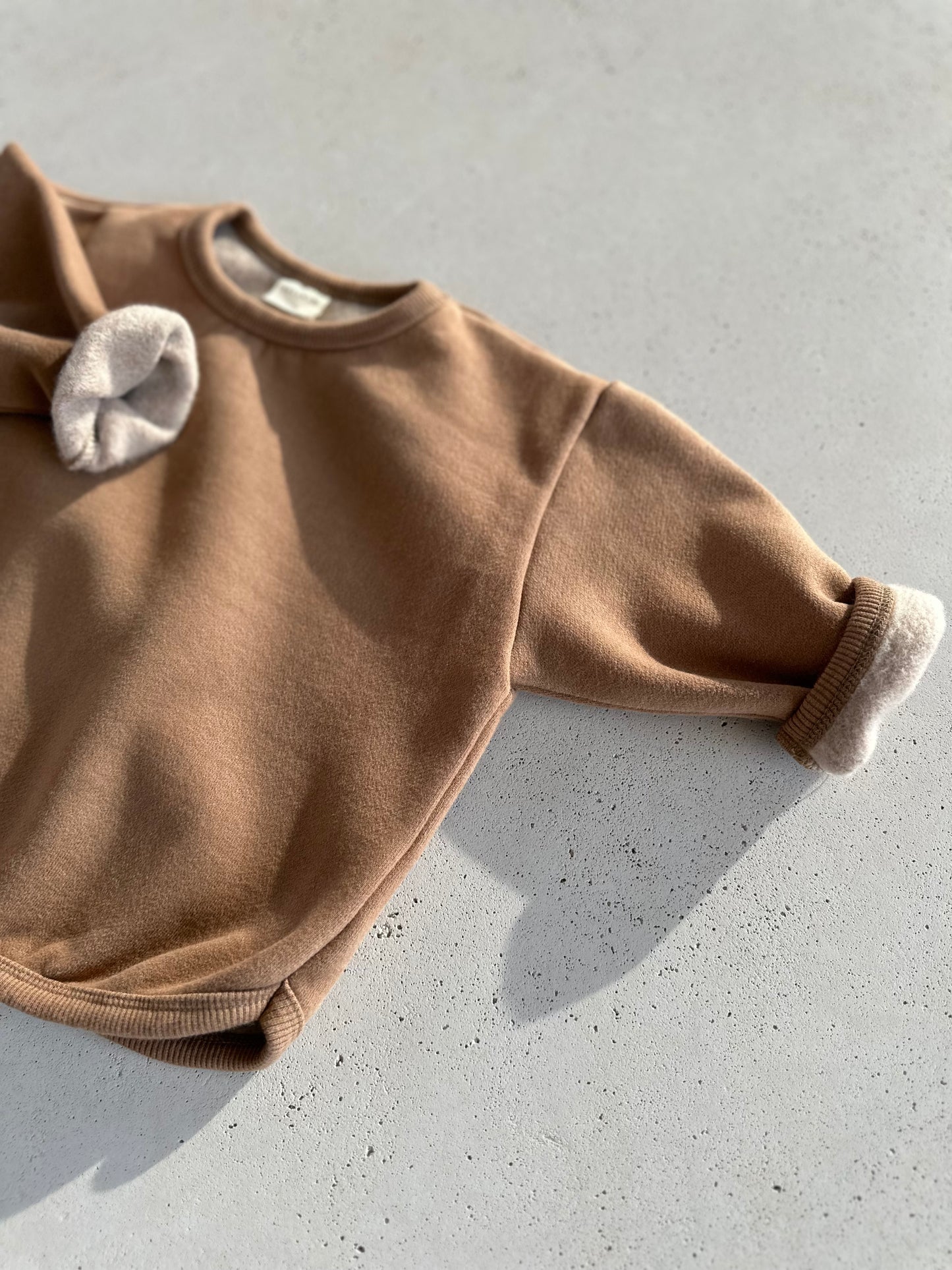 Bangbang fleeced sweater - caramel
