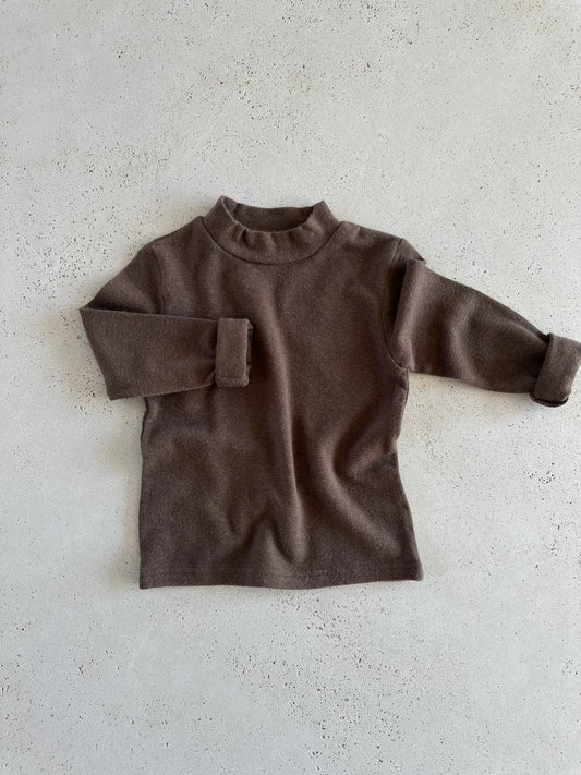 Half mockneck longsleeve - brown