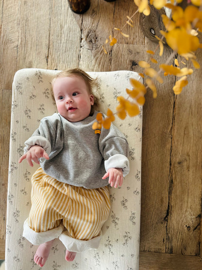 Bebe charlie reversible pants - sky/yellow