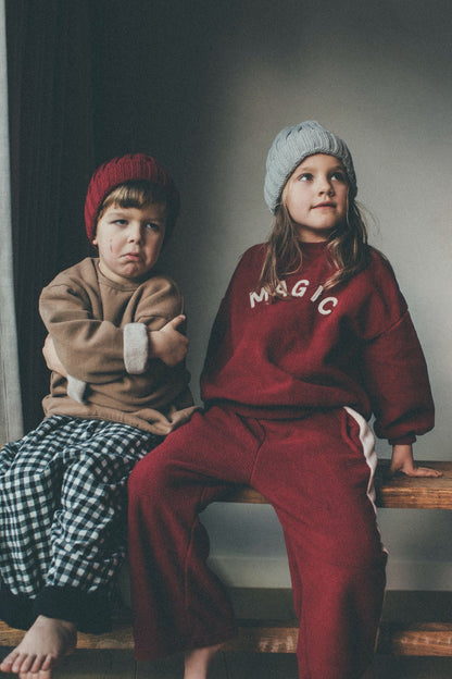 Bangbang fleeced sweater - caramel