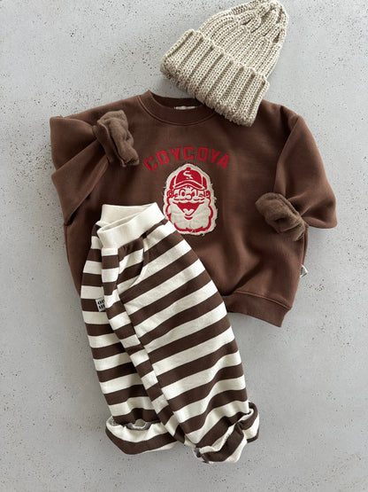 Happy santa sweater - brown