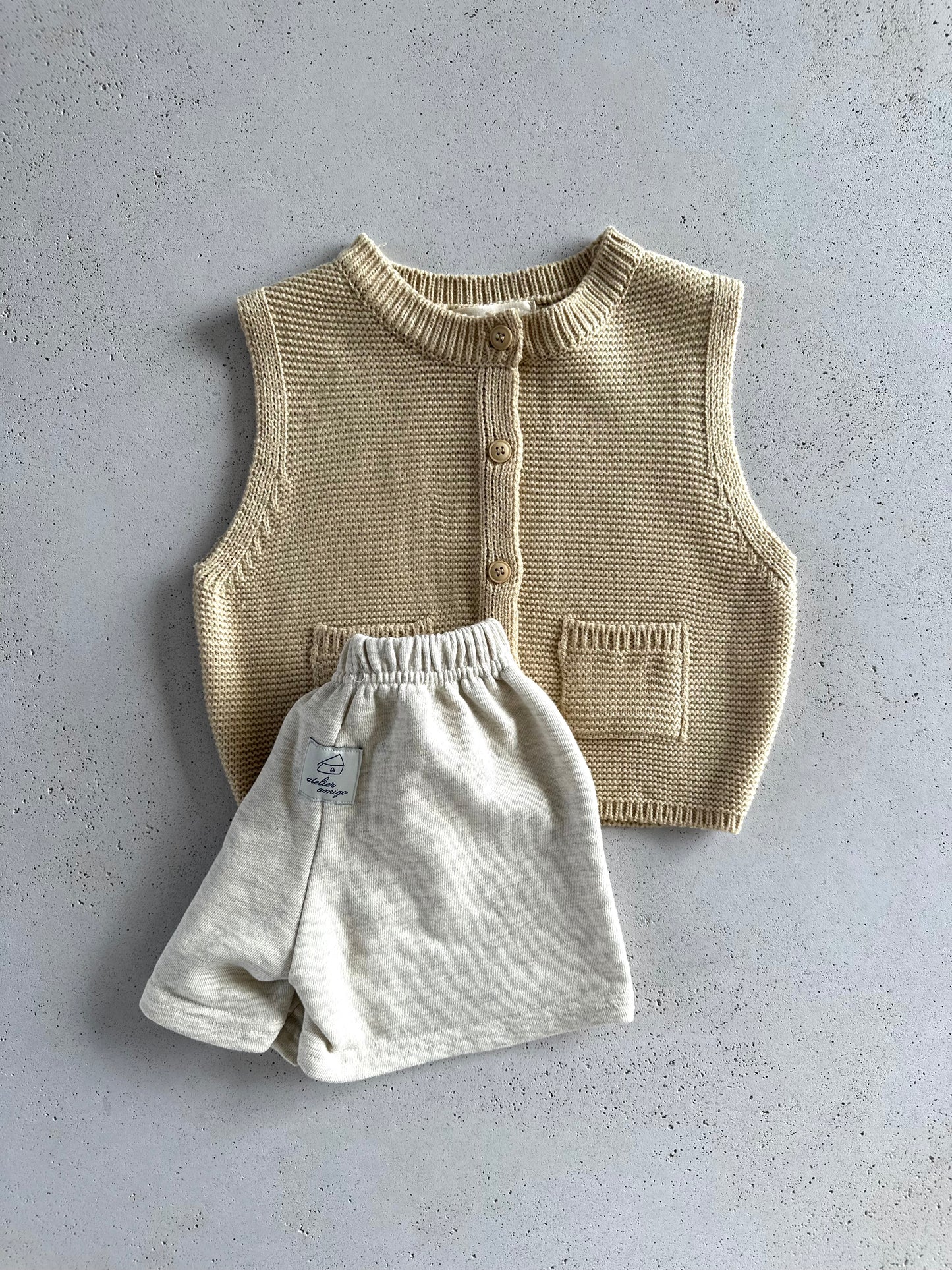 French soft shorts - oatmeal