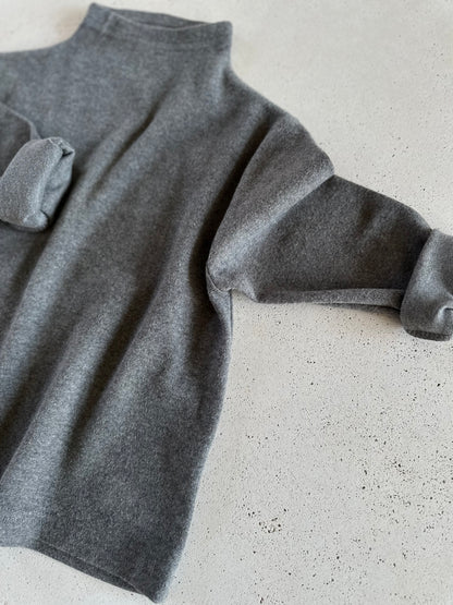 Loose turtleneck longsleeve - charcoal