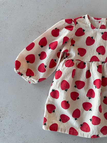 Vintage berry dress - ecru