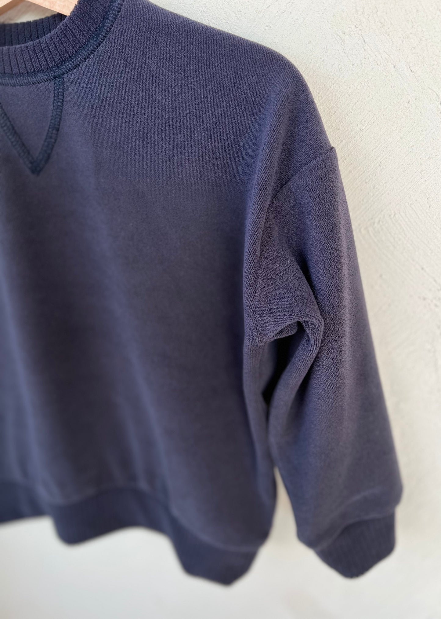 Terry crewneck jumper - navy