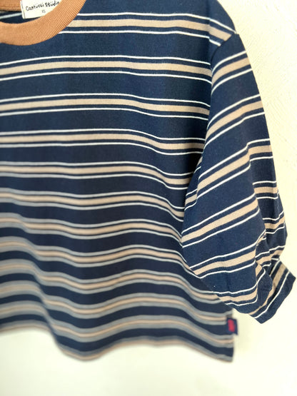 Candy cane stripe tee - navy