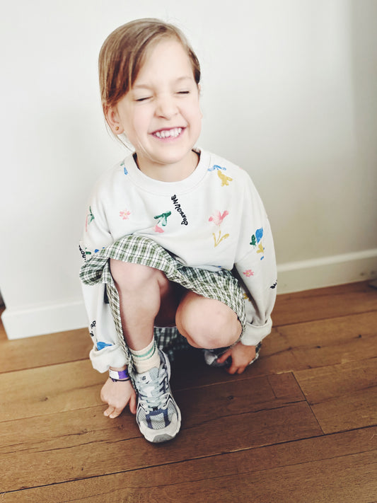 Sanne floral sweater - chalk