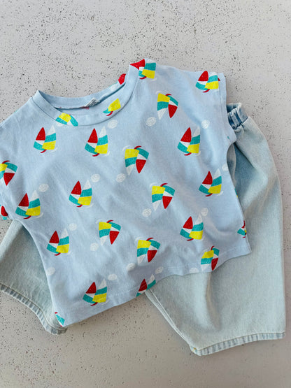 Yacht tee - Ice blue