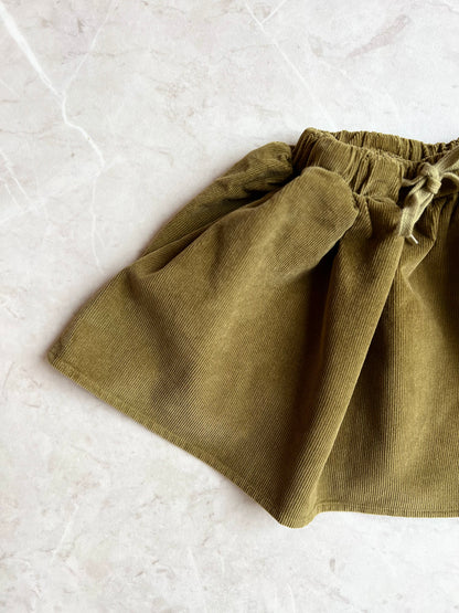 Corduroy Skirt - Olive