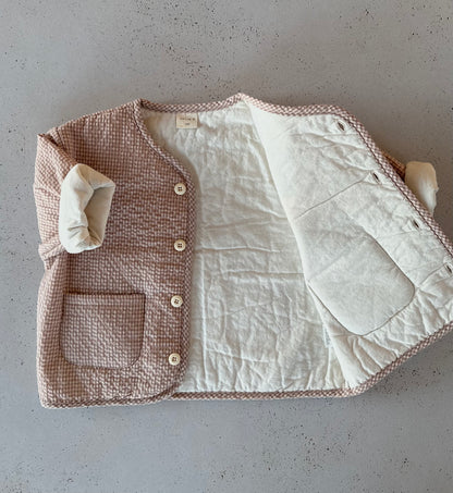Bebe quilted minicheck jacket
