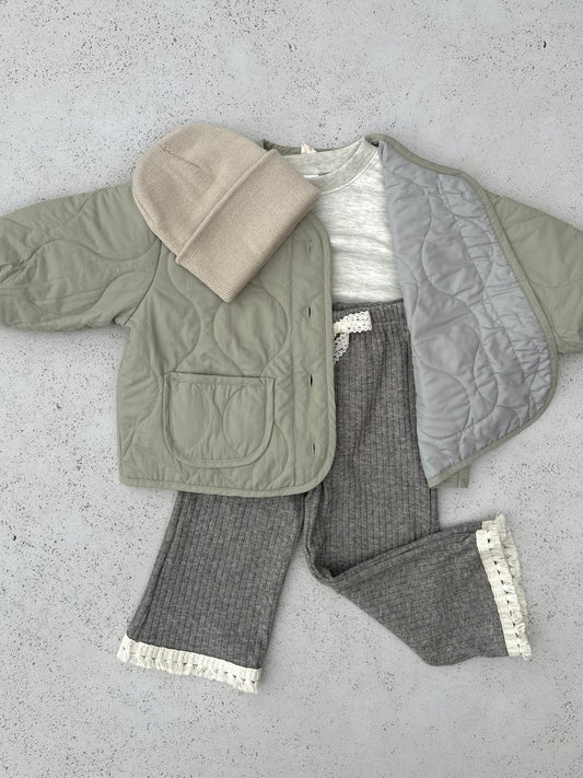 Bambi collar jacket - light khaki