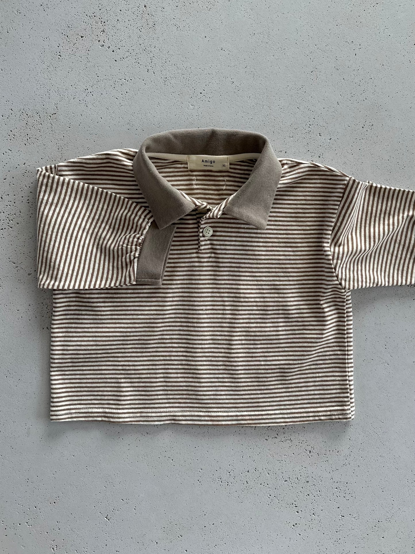 Cult stripe polo - light brown