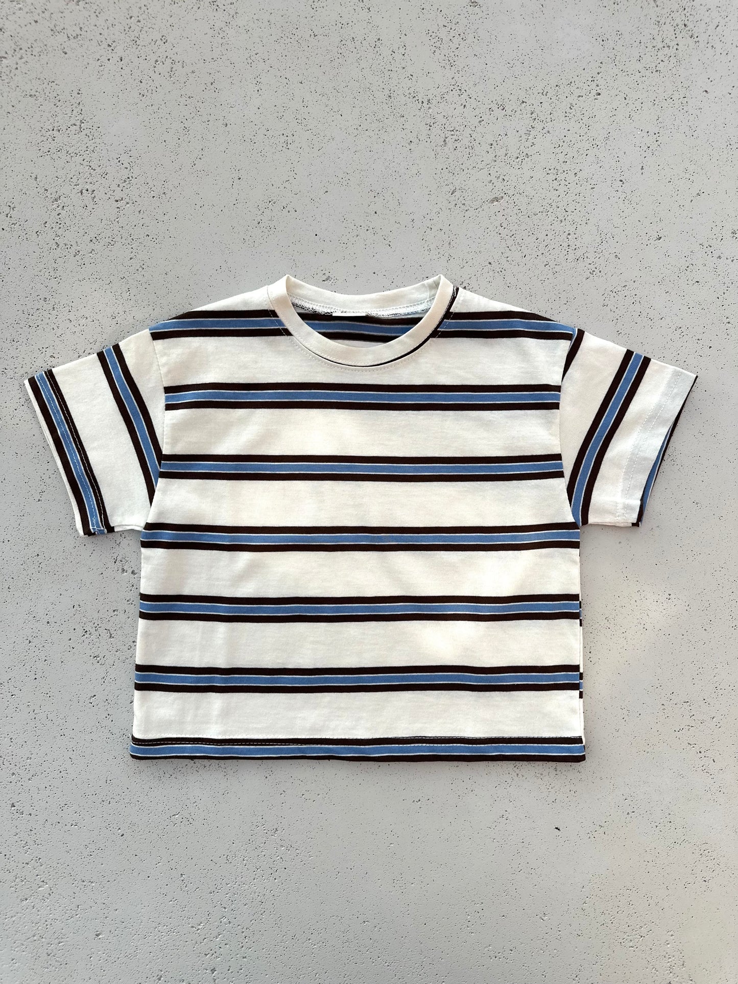 Brown sky stripe tee - Ivory
