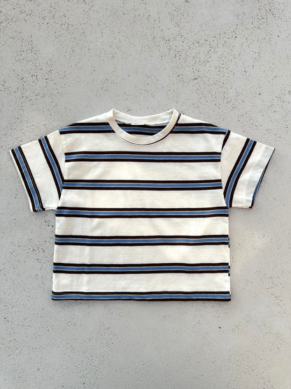 Brown sky stripe tee - Ivory