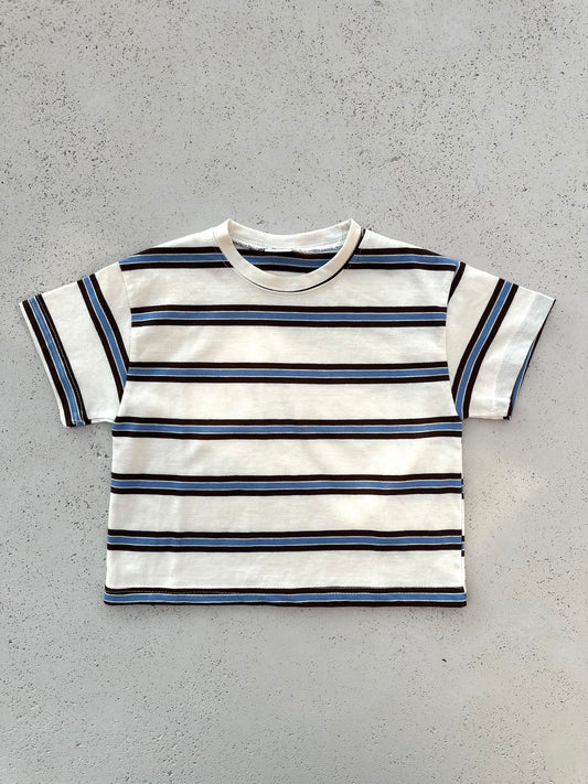 Brown sky stripe tee - Ivory