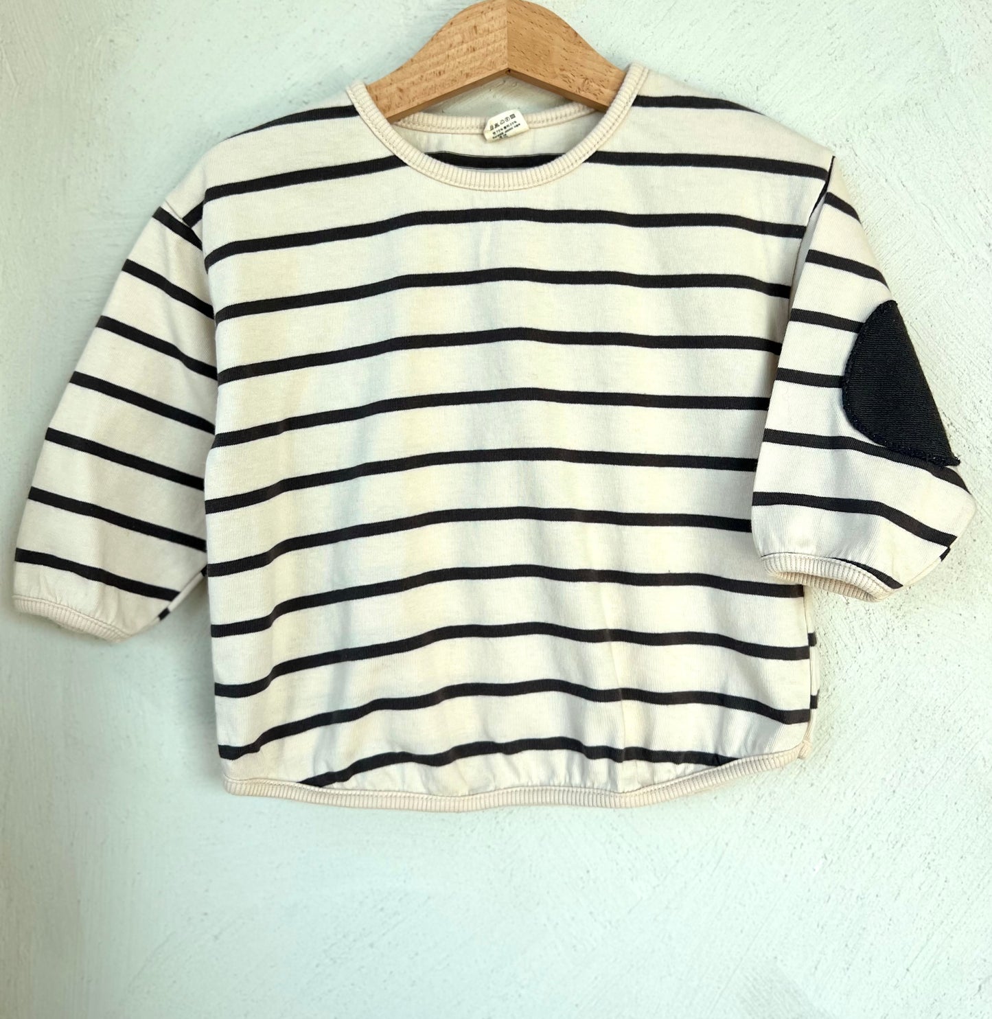 Rory patch tee stripes - charcoal