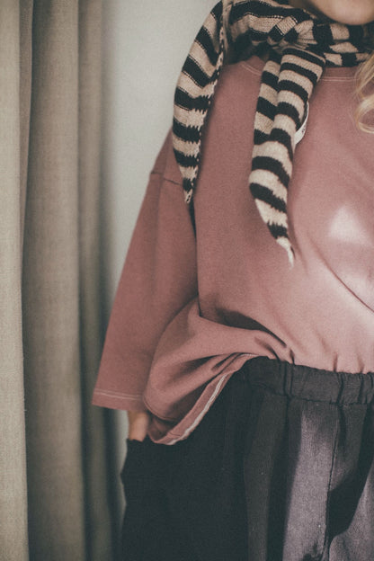 Comfy thick stitch tee - burgundy