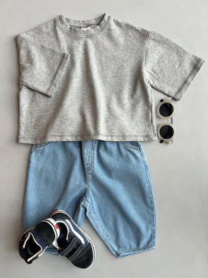 Loose Fit Sweat Tee - Melange