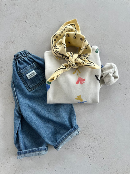 Oscar mini scarf - wine/butter