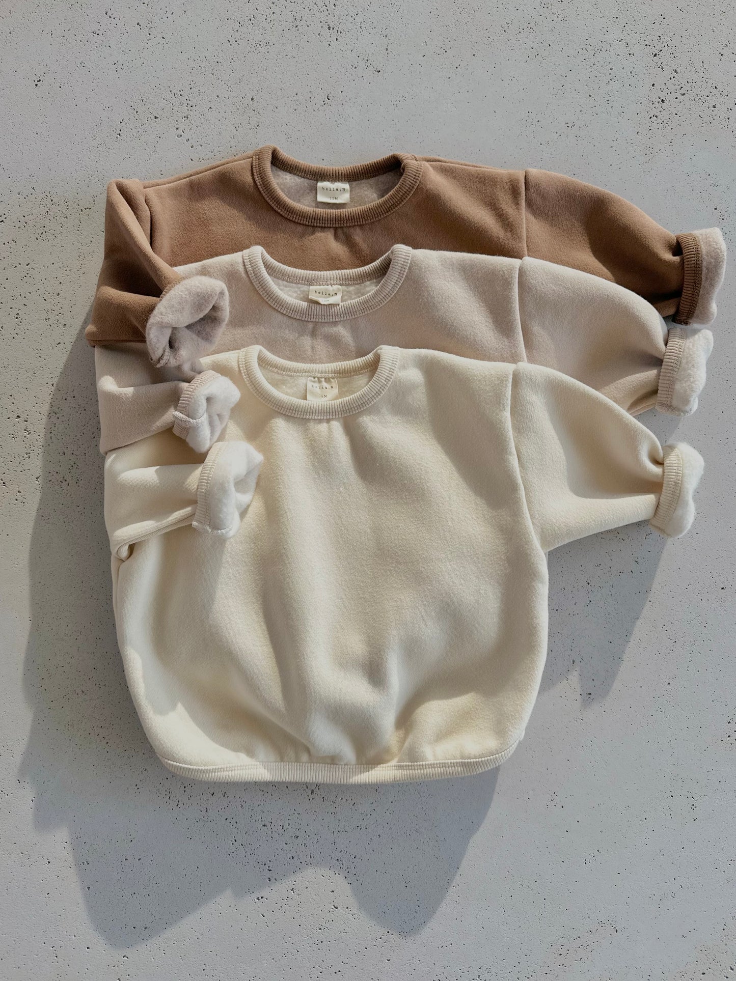 Bangbang bebe fleeced sweater - cream
