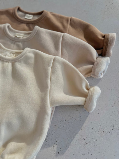 Bangbang fleeced sweater - caramel